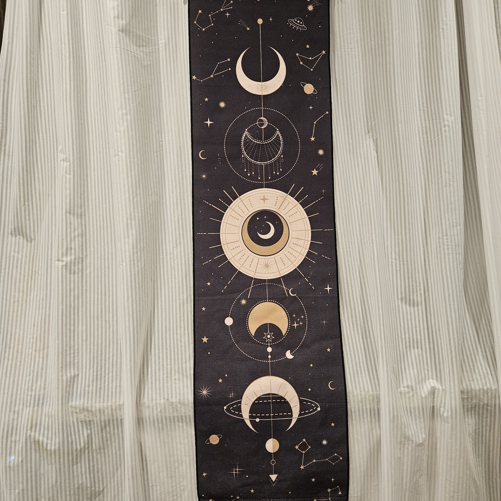 Celestial Wall Hanging Decor - Black and Cream